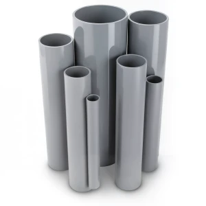 مواسير UPVC جدول 80 مقاس 3 إنش سمك 7.6 مم لون رمادي
