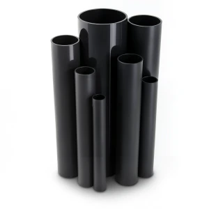 مواسير UPVC جدول 40 مقاس 8 إنش سمك 8.2 مم لون اسود