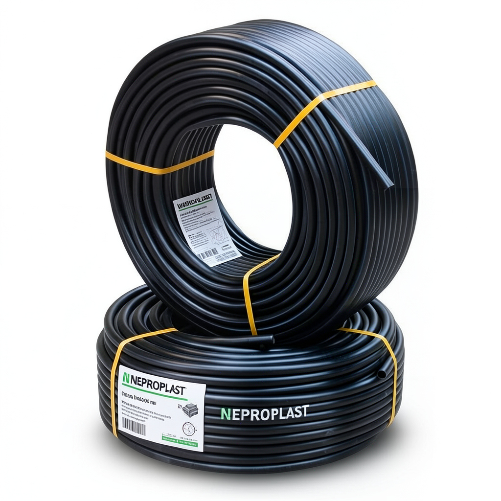 HDPE Pipes PE 80 Pressure 16 Bar Outside Diameter 90 mm Thickness 10.1 mm Black | NEPROPLAST