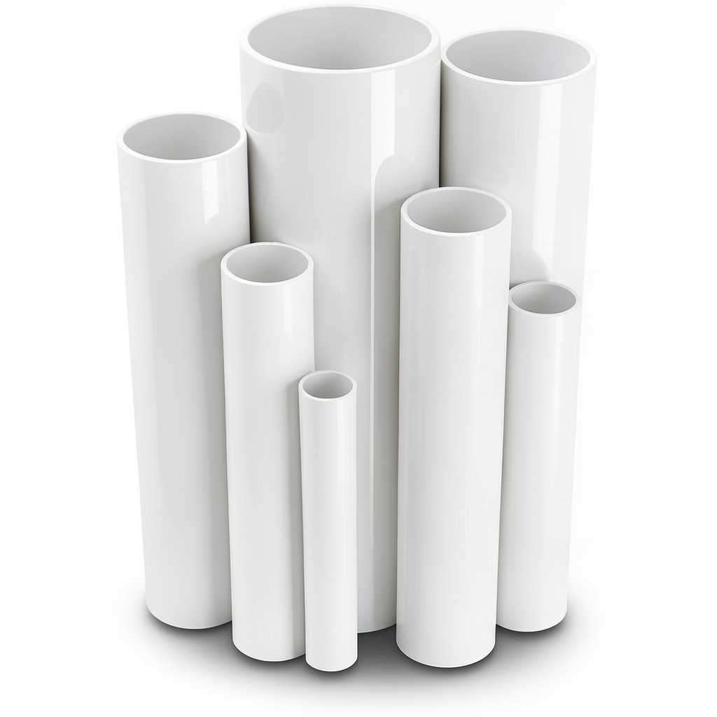 مواسير UPVC جدول 80 مقاس 4 إنش سمك 8.6 مم لون أبيض