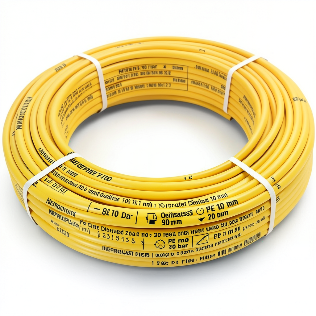 HDPE Pipes PE 100 Pressure 20 Bar Outside Diameter 90 mm Thickness 10.1 mm Yellow | NEPROPLAST