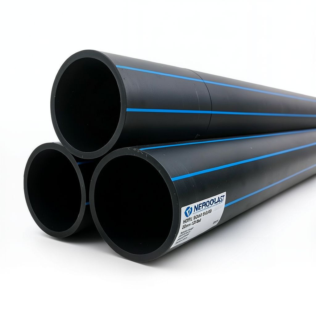 مواسير HDPE PE 100 ضغط 20 بار قطر خارجي 560 مم سمك 62.5 مم لون أسود | نيبروبلاست