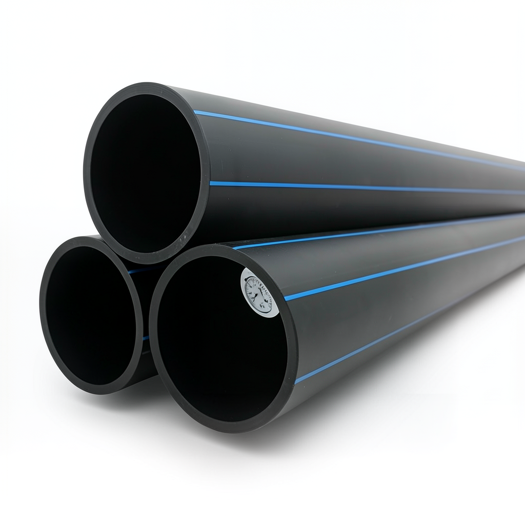 مواسير HDPE بولي ايثيلين عالي الكثافة PE 80 ضغط 16 بار قطر 560 مم سمك 62.5 مم أسود | نيبروبلاست