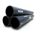مواسير HDPE بولي ايثيلين عالي الكثافة PE 80 ضغط 16 بار قطر 500 مم سمك 55.8 مم لون أسود | نيبروبلاست