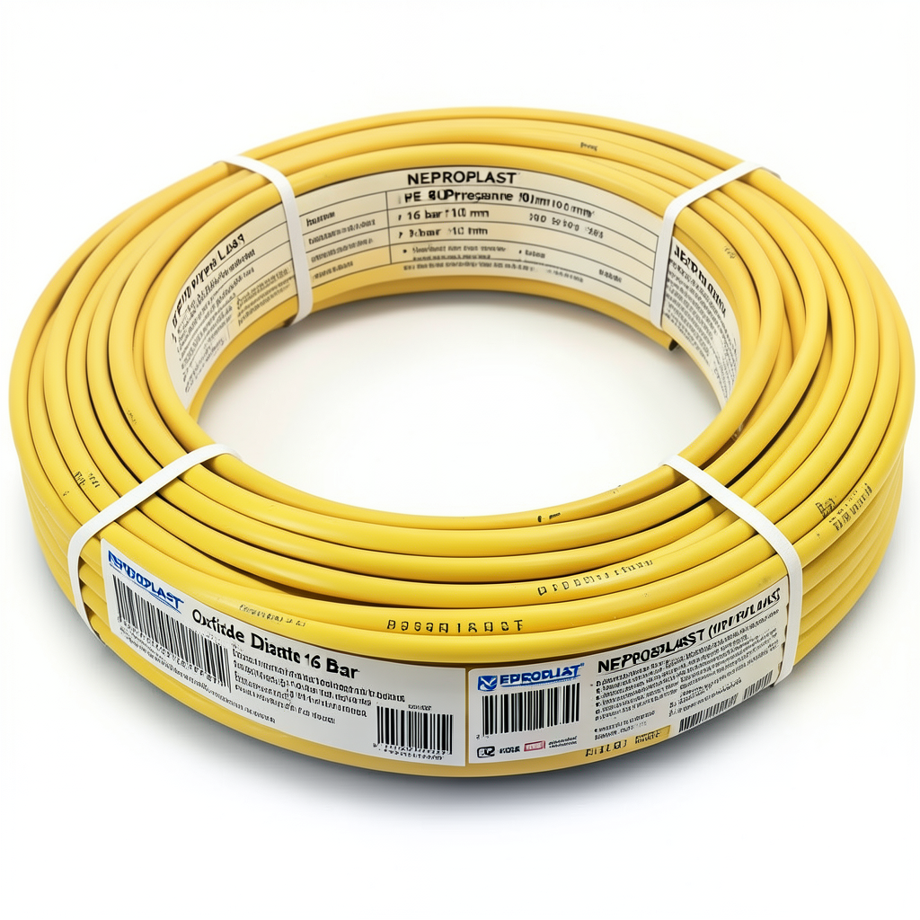 HDPE Pipes PE 80 Pressure 16 Bar Outside Diameter 90 mm Thickness 10.1 mm Yellow | NEPROPLAST