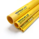 مواسير HDPE PE 100 ضغط 20 بار قطر 400 مم سمك 44.7 مم لون أصفر | نيبروبلاست