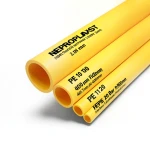 HDPE Pipes PE 100 20 Bar Pressure 400 mm Diameter 44.7 mm Thickness Yellow | NEPROPLAST