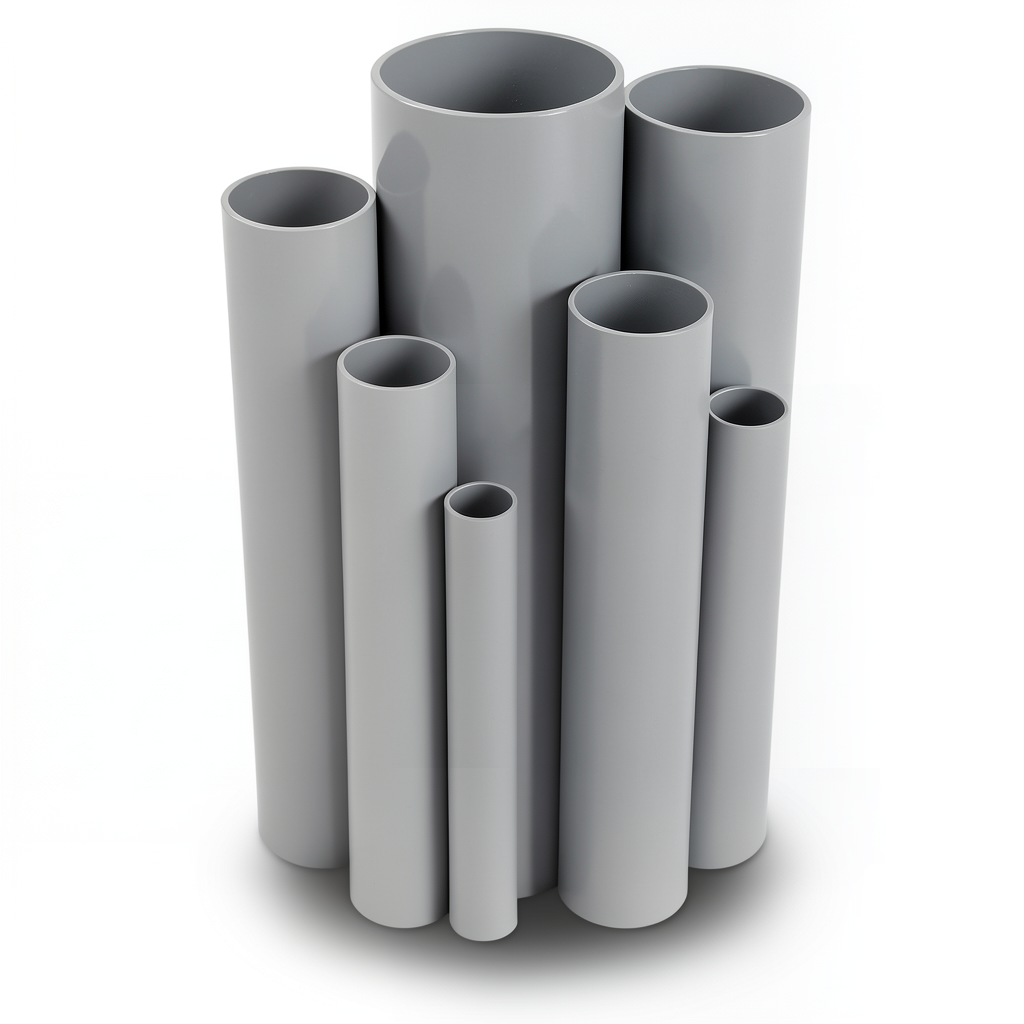UPVC Pipes Schedule 80 Size 8 Inch Thickness 12.7 mm Gray