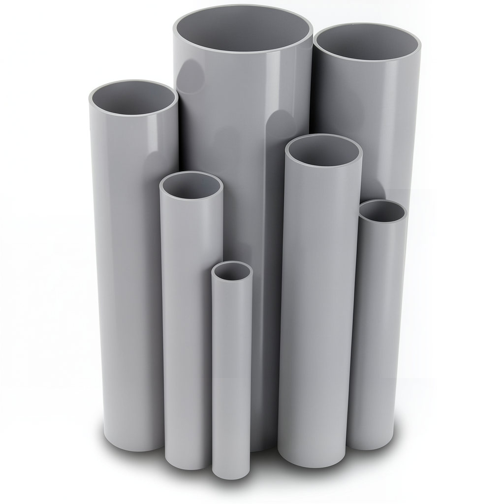 UPVC Pipes Nominal Pressure 21.7 Bar Size ½ inch Thickness 1.57 mm Gray