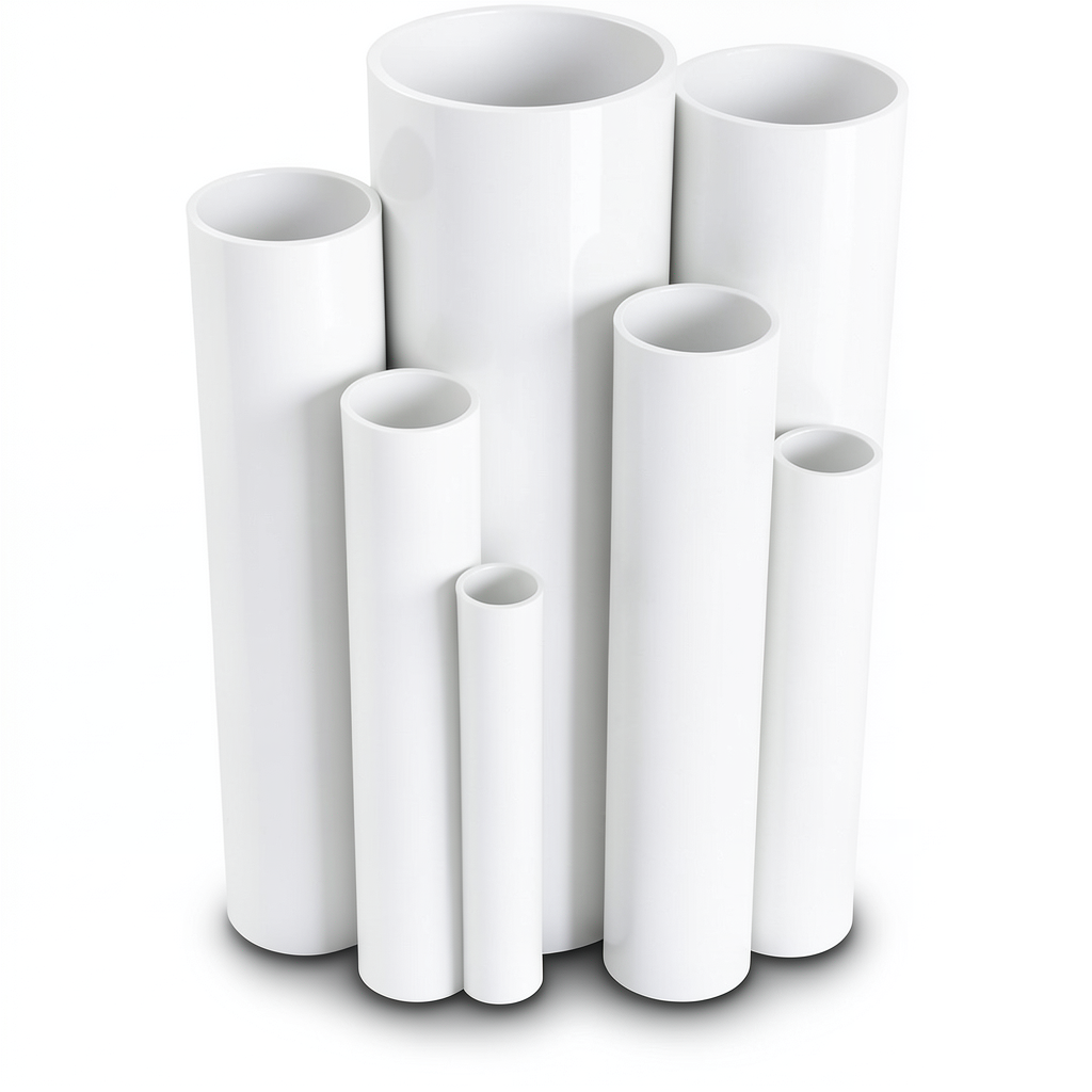 مواسير UPVC مقاس ¾ إنش سمك 1.98 مم ضغط 21.7 بار لون أبيض