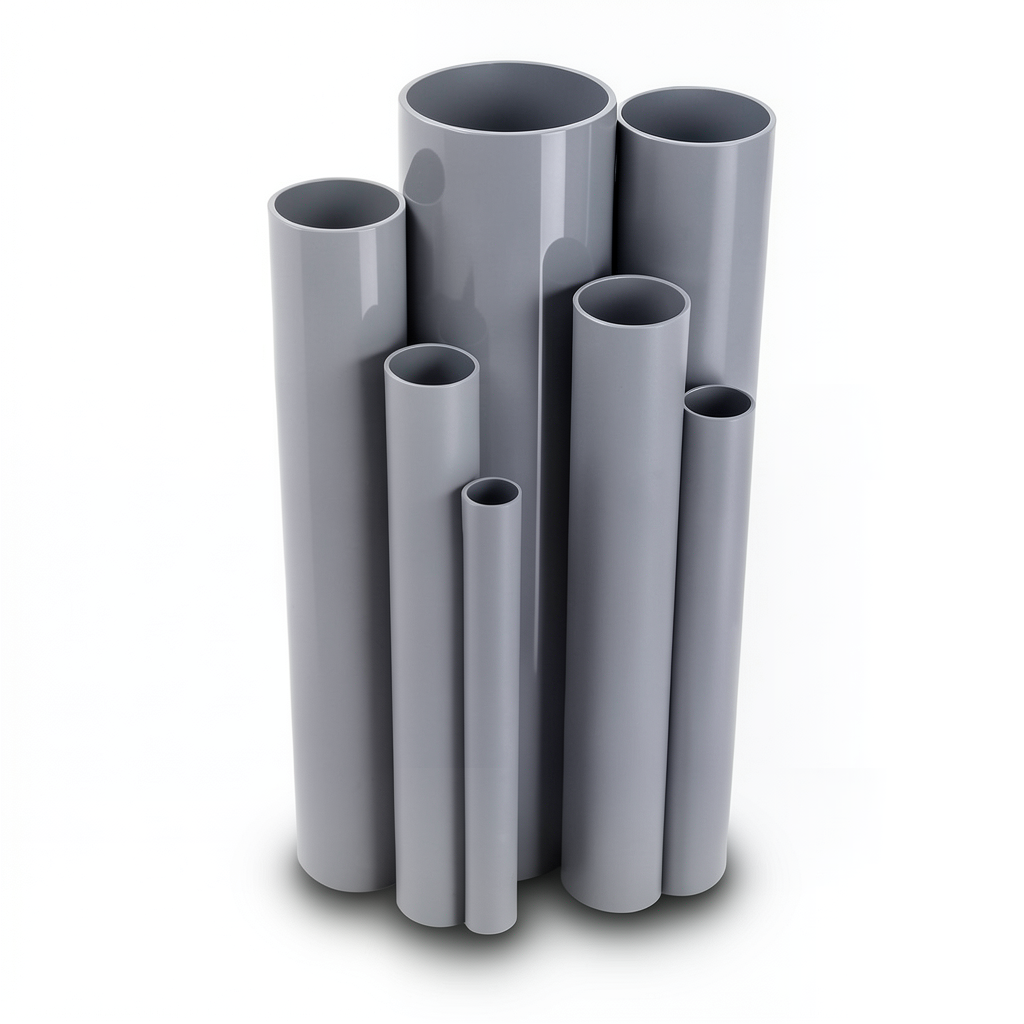 مواسير UPVC مقاس ¾ إنش ضغط 21.7 بار سمك 1.98 مم لون رمادي
