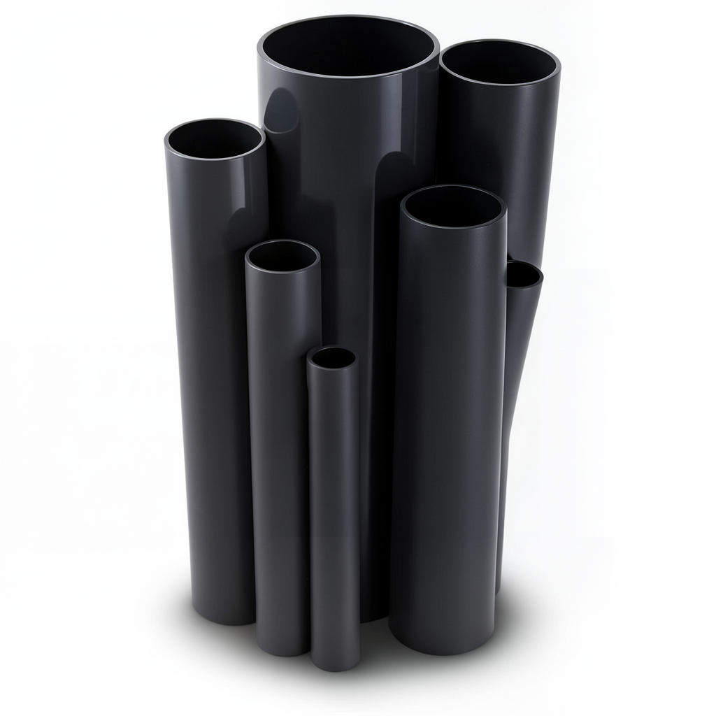 UPVC Pipes Nominal Pressure 21.7 Bar Size 1 inch Thickness 2.46 mm Black