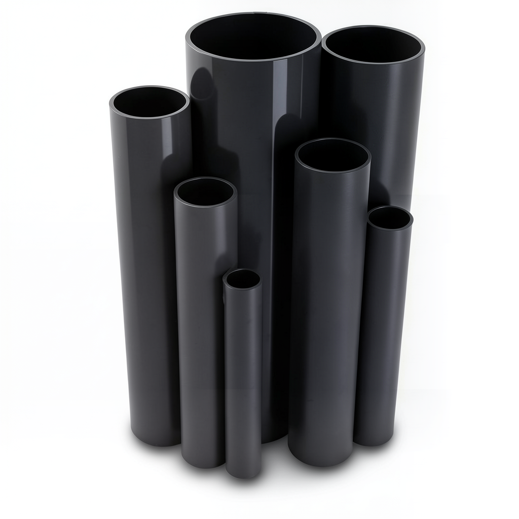 مواسير UPVC مقاس ¼ 1 إنش سمك 3.12 مم ضغط 21.7 بار لون أسود