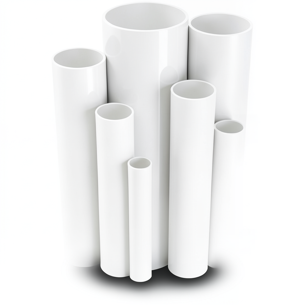 UPVC Pipes 21.7 Bar Pressure ½ inch Size 1.57 mm Thickness White