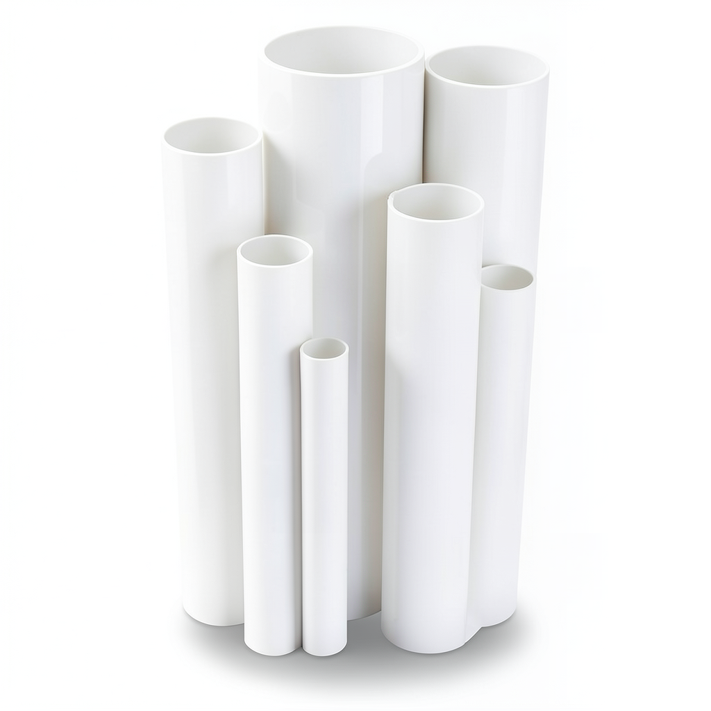 مواسير UPVC مقاس 1 إنش ضغط 21.7 بار سمك 2.46 مم لون أبيض