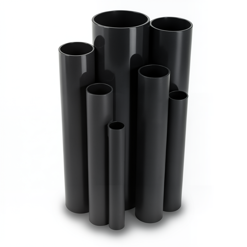 UPVC Pipes Schedule 80 Size 8 Inch Thickness 12.7 mm Black