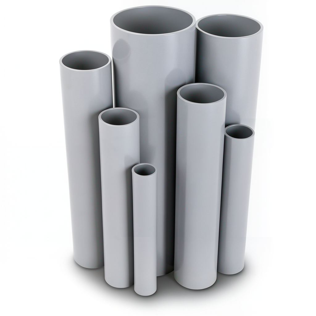 UPVC Pipes Nominal Pressure 21.7 Bar Size ½ inch Thickness 1.57 mm Gray