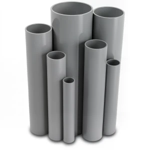 UPVC Pipes Nominal Pressure 21.7 Bar Size 1 ½ inch Thickness 3.58 mm Gray
