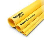 مواسير HDPE نيبروبلاست PE 100 ضغط 20 بار قطر خارجي 500 مم سمك 55.8 مم لون أصفر | نيبروبلاست