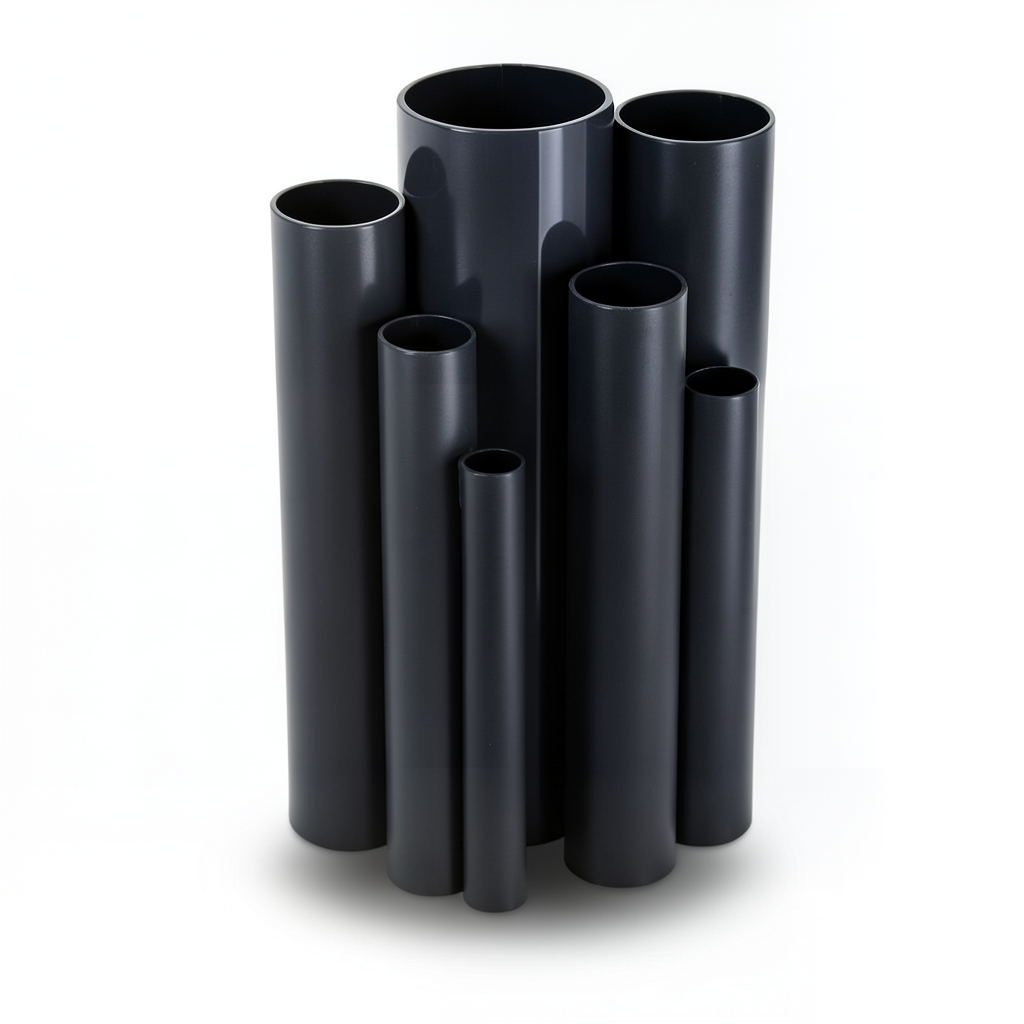 UPVC Pipes Nominal Pressure 21.7 Bar Size 1 inch Thickness 2.46 mm Black
