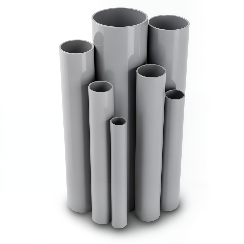 UPVC Pipes Nominal Pressure 21.7 Bar Size 1 ¼ inch Thickness 3.12 mm Gray