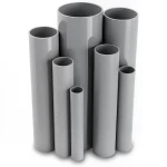 مواسير UPVC ضغط اسمي 21.7 بار مقاس ½ 1 إنش سمك 3.58 مم لون رمادي