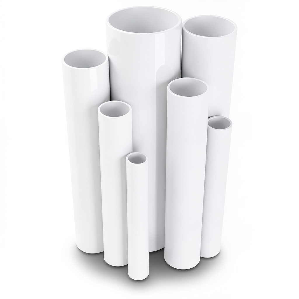 مواسير UPVC ضغط اسمي 12 بار قطر خارجي 21.2 مم سمك 1.5 مم لون أبيض