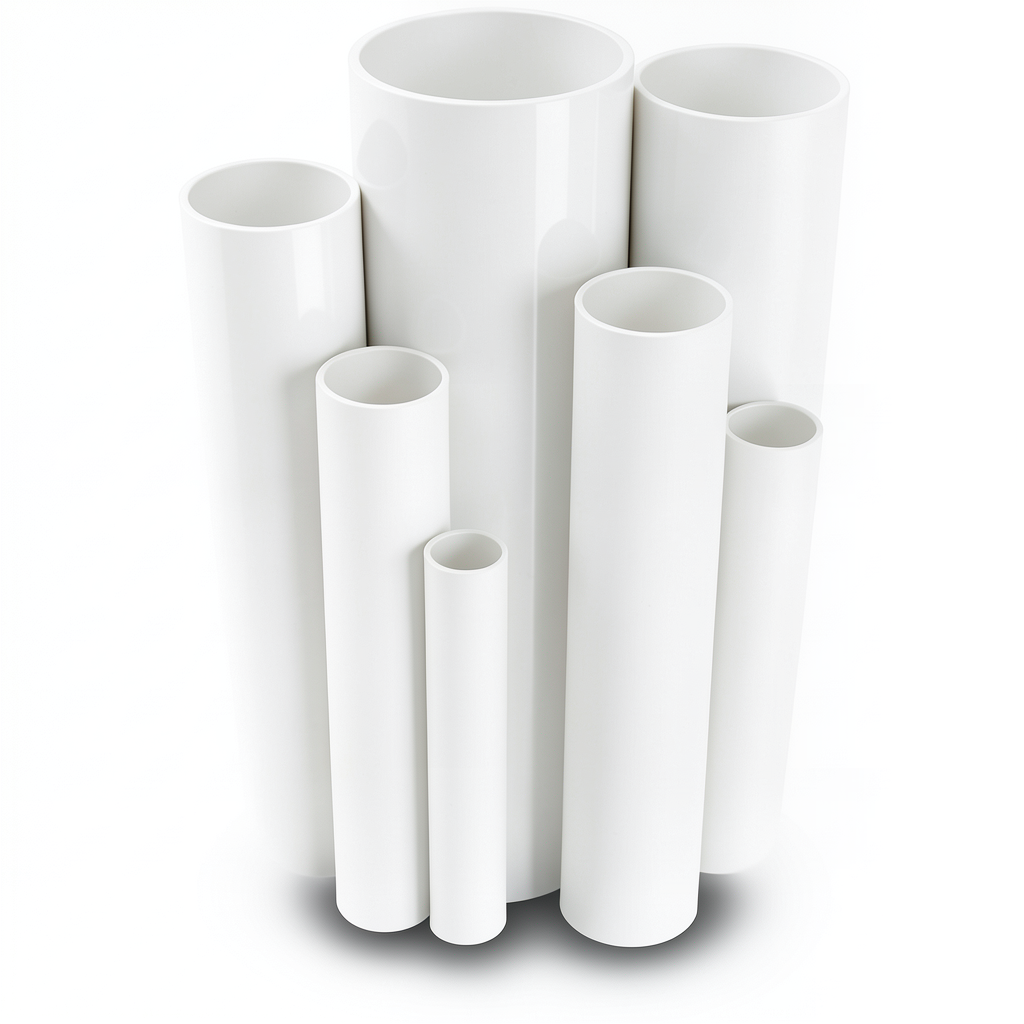 UPVC Pipes Nominal Pressure 8.6 Bar Size 1 ½ inch Thickness 1.52 mm White