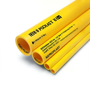 مواسير HDPE PE 80 ضغط 16 بار قطر 450 مم سمك 50.3 مم لون أصفر | نيبروبلاست