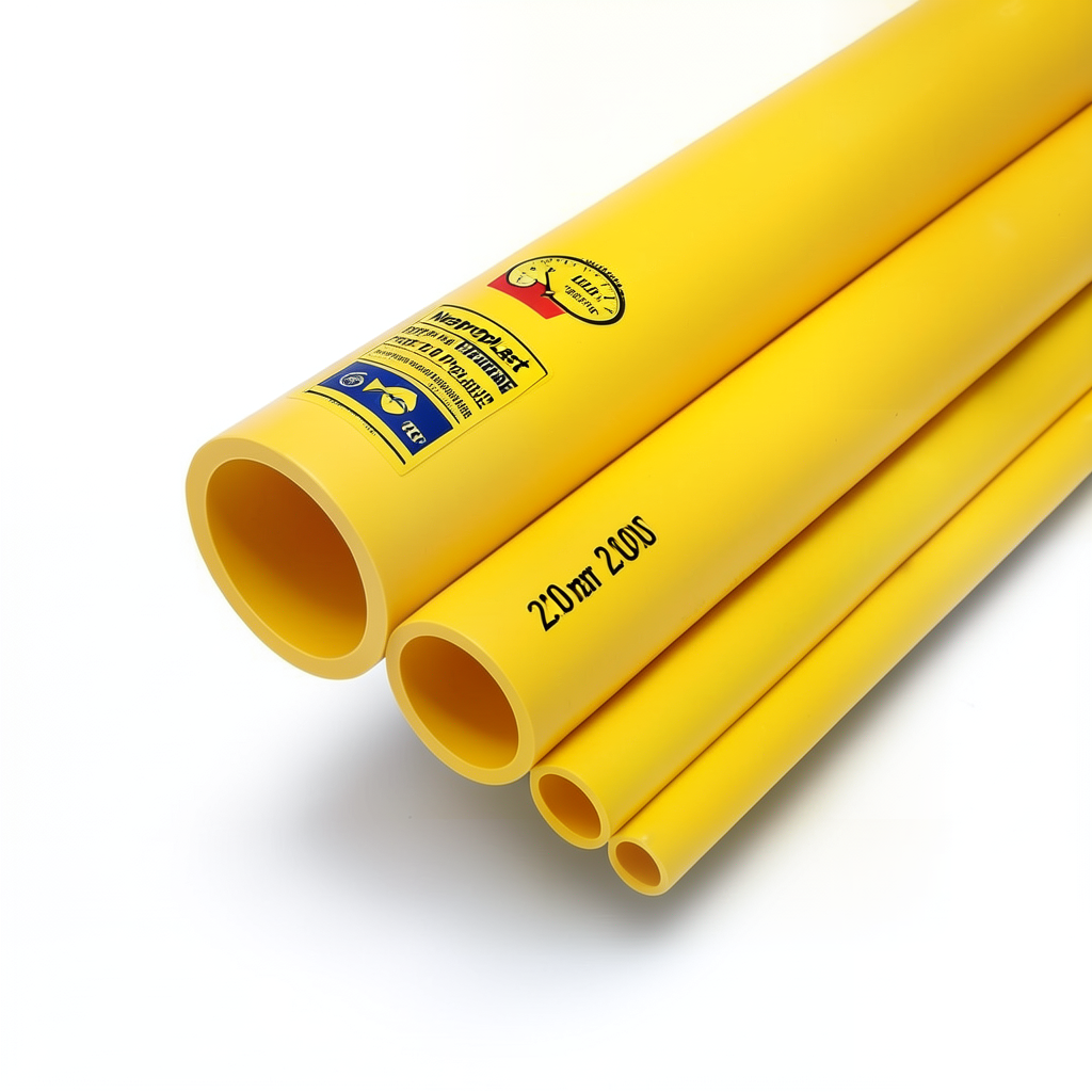 مواسير HDPE نيبروبلاست PE 100 ضغط 20 بار قطر 560 مم سمك 62.5 مم لون أصفر | نيبروبلاست