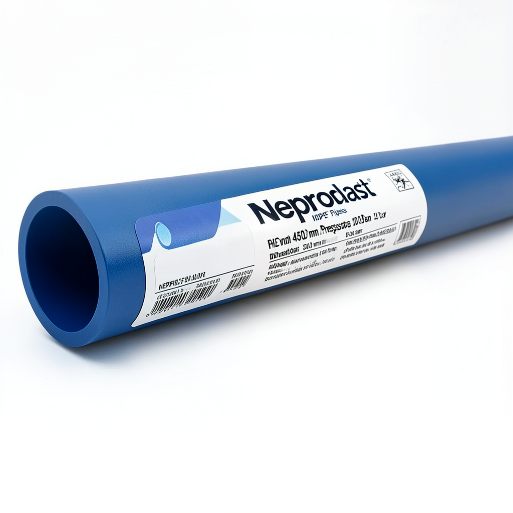 أنابيب HDPE نيبروبلاست PE 100 ضغط 20 بار قطر 450 مم سمك 50.3 مم أزرق | نيبروبلاست