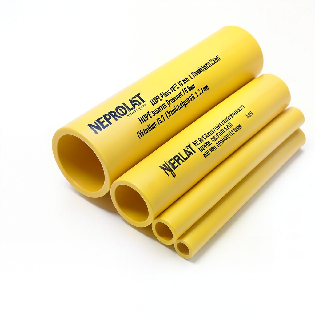 HDPE Pipes PE 80 Pressure 16 Bar Diameter 315 mm Thickness 35.2 mm Yellow | NEPROPLAST