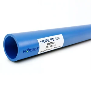 HDPE Pipes PE 100 Nominal Pressure 20 Bar Outside Diameter 355 mm Thickness 39.7 mm Blue | NEPROPLAST