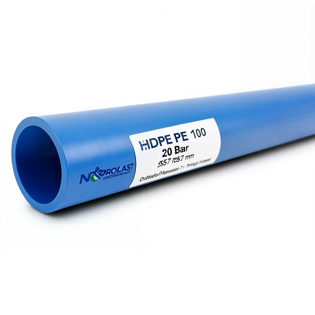 أنابيب HDPE PE 100 ضغط اسمي 20 بار قطر خارجي 355 مم سمك 39.7 مم أزرق | نيبروبلاست