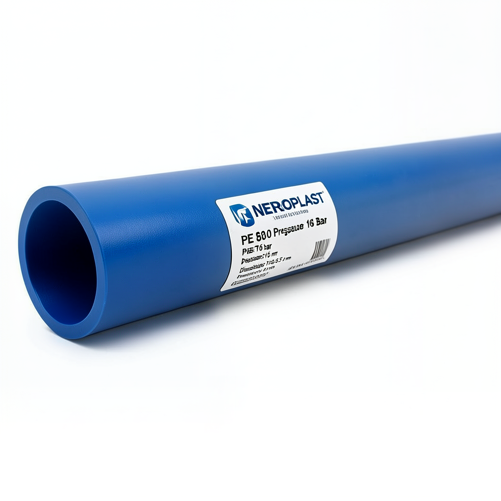 HDPE Pipes PE 80 Pressure 16 Bar Diameter 315 mm Thickness 35.2 mm Blue | NEPROPLAST