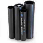 مواسير HDPE  نيبروبلاست PE 100 ضغط 6 بار قطر خارجي 225 مم سمك 8.20 مم لون اسود