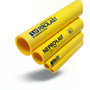 مواسير HDPE بولي ايثيلين عالي الكثافة PE 80 ضغط اسمي 16 بار قطر خارجي 500 مم سمك 55.8 مم لون أصفر | نيبروبلاست