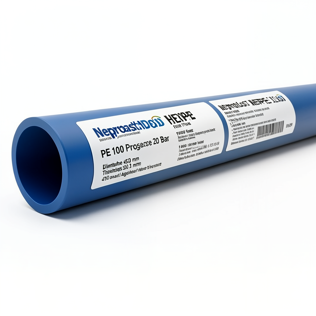 أنابيب HDPE نيبروبلاست PE 100 ضغط 20 بار قطر 450 مم سمك 50.3 مم أزرق | نيبروبلاست