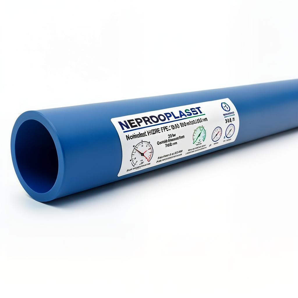 Neproplast HDPE Pipes PE 100 Nominal Pressure 20 Bar Outside Diameter 560 mm Thickness 62.5 mm Blue | NEPROPLAST