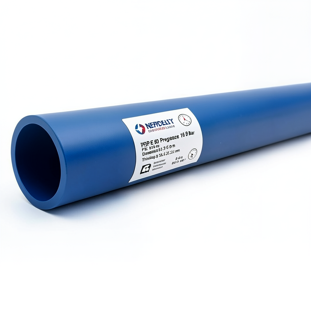 أنابيب HDPE بولي إيثيلين عالي الكثافة PE 80 ضغط 16 بار قطر 315 مم سمك 35.2 مم أزرق | نيبروبلاست
