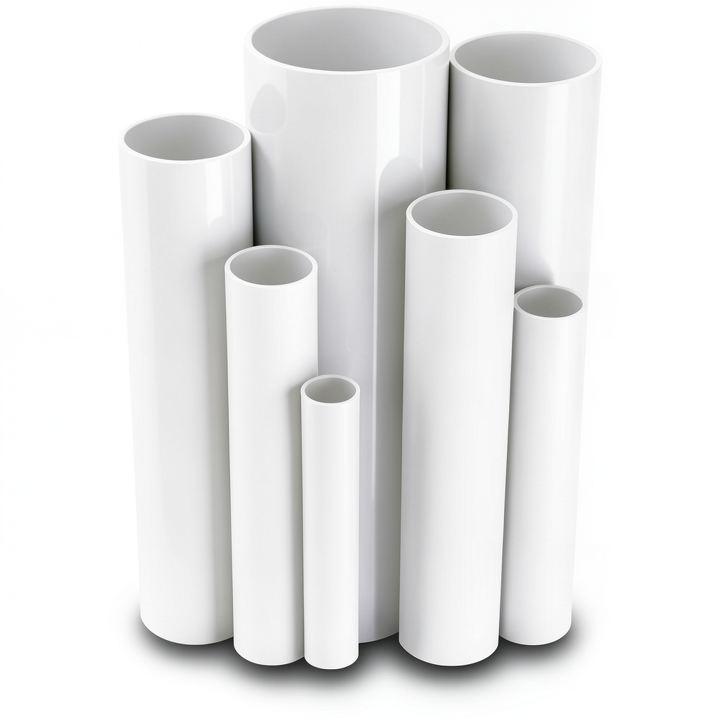 مواسير UPVC مقاس 1 إنش سمك 1.6 مم ضغط 13.8 بار لون أبيض