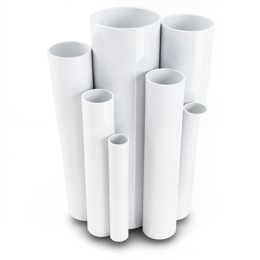 مواسير UPVC ضغط اسمي 13.8 بار قطر خارجي 1½ إنش سمك 2.29 مم أبيض