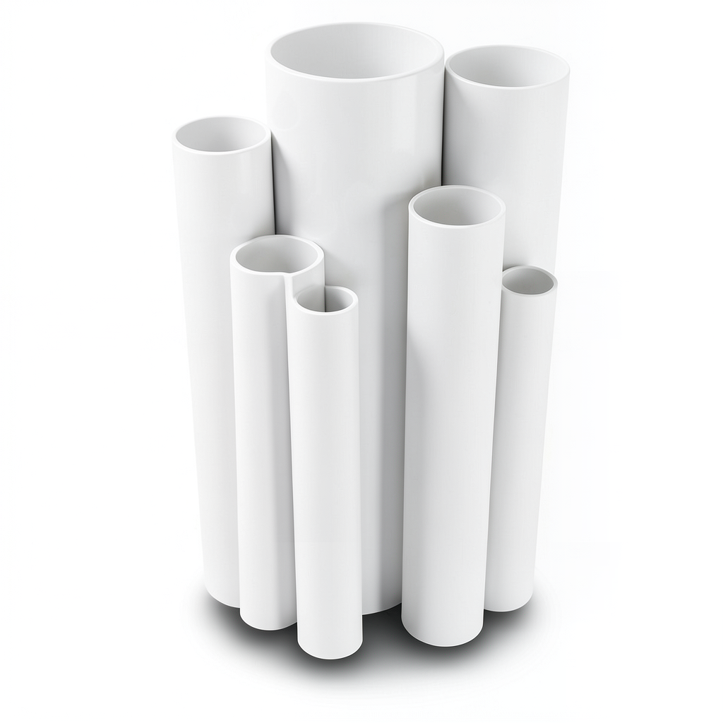 مواسير UPVC مقاس 1 إنش سمك 1.96 مم ضغط 17.2 بار لون أبيض
