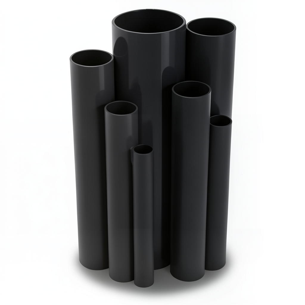 أنابيب UPVC ضغط اسمي 8.6 بار مقاس 1¼ إنش سمك 1.52 مم لون أسود