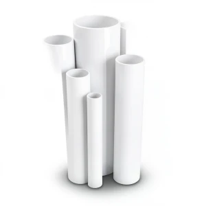 مواسير UPVC ضغط اسمي 11 بار مقاس 1 إنش سمك 1.52 مم لون أبيض