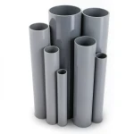 مواسير UPVC ضغط اسمي 11 بار مقاس 1 إنش سمك 1.52 مم لون رمادي