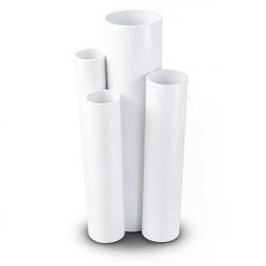 مواسير UPVC ضغط اسمي 11 بار مقاس ½ 1 إنش سمك 1.85 مم أبيض