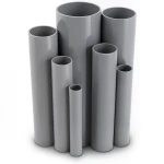 مواسير UPVC مقاس ¼ 1 إنش سمك 1.52 مم ضغط 8.6 بار لون رمادي