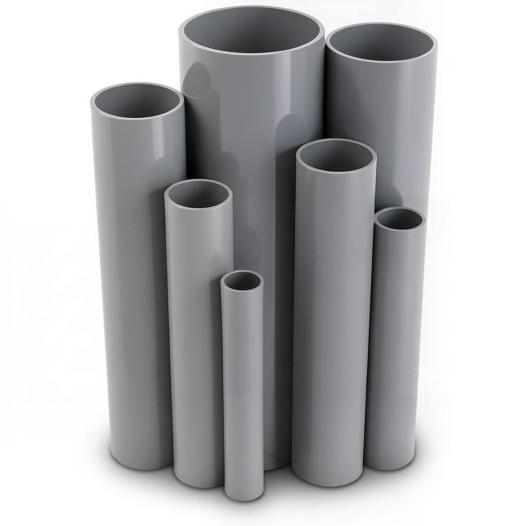 UPVC Pipes 1 ¼ inch Thickness 1.52 mm Pressure 8.6 Bar Gray