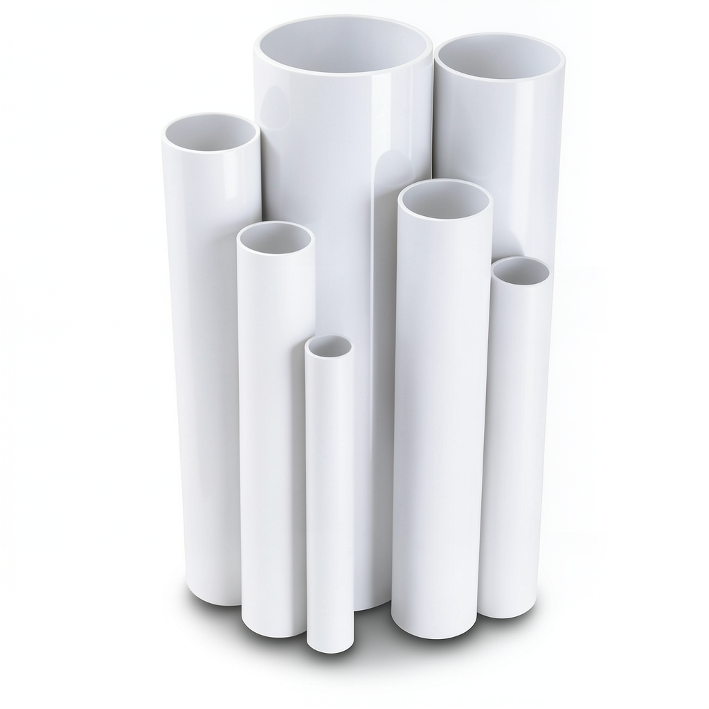 مواسير UPVC ضغط 8.6 بار مقاس 2 إنش سمك 1.85 مم لون أبيض